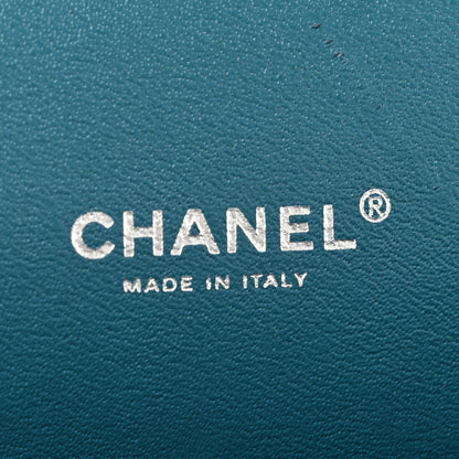 Chanel Lambskin Quilted Maxi Double Flap Turquoise 6 of 13