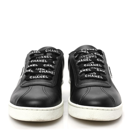 Chanel Calfskin CC Womens Sneakers 37 Black 2 of 10