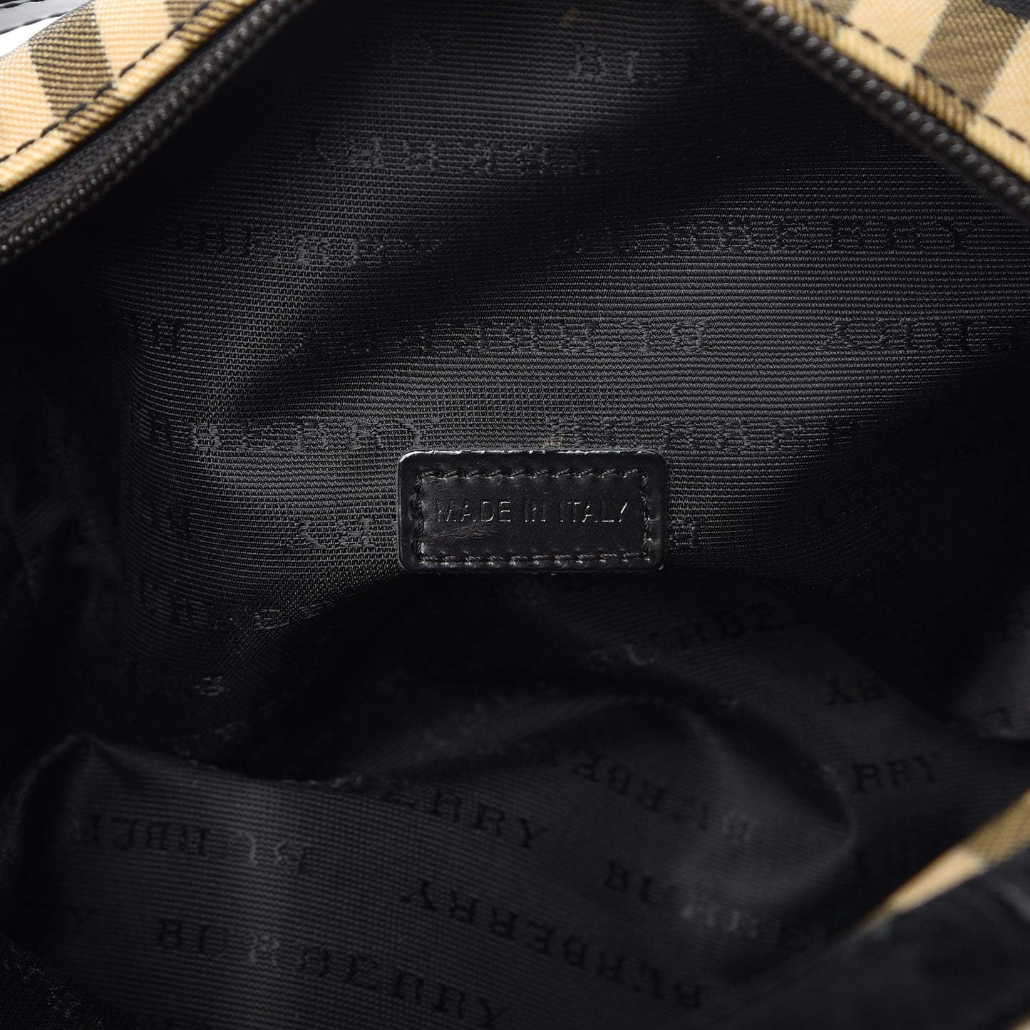 House Check Small Shoulder Bag Black