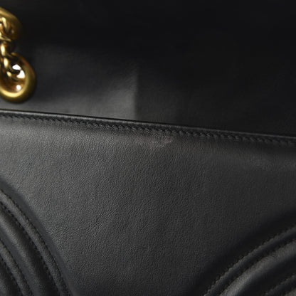Gucci Calfskin Matelasse Small GG Marmont Shoulder Bag Black 11 of 11