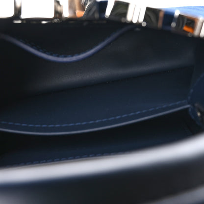 Louis Vuitton Velvet Crystal Capucines Mini Midnight Blue 5 of 10