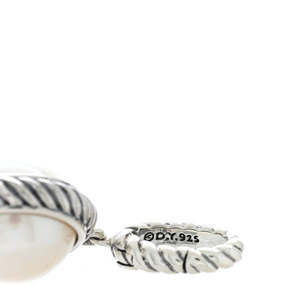 David Yurman Sterling Silver Pearl Cable Enhancer Pendant 3 of 3