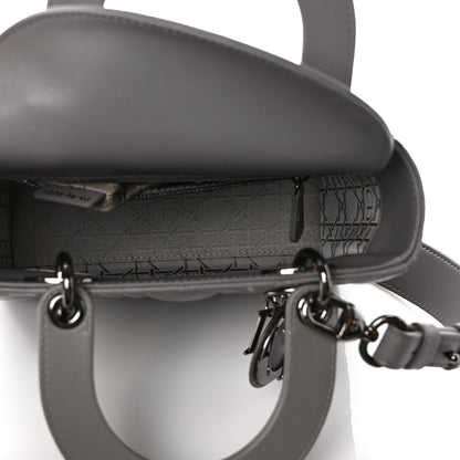 Christian Dior Lambskin Cannage Small My ABCDior Lady Dior Grey 5 of 10