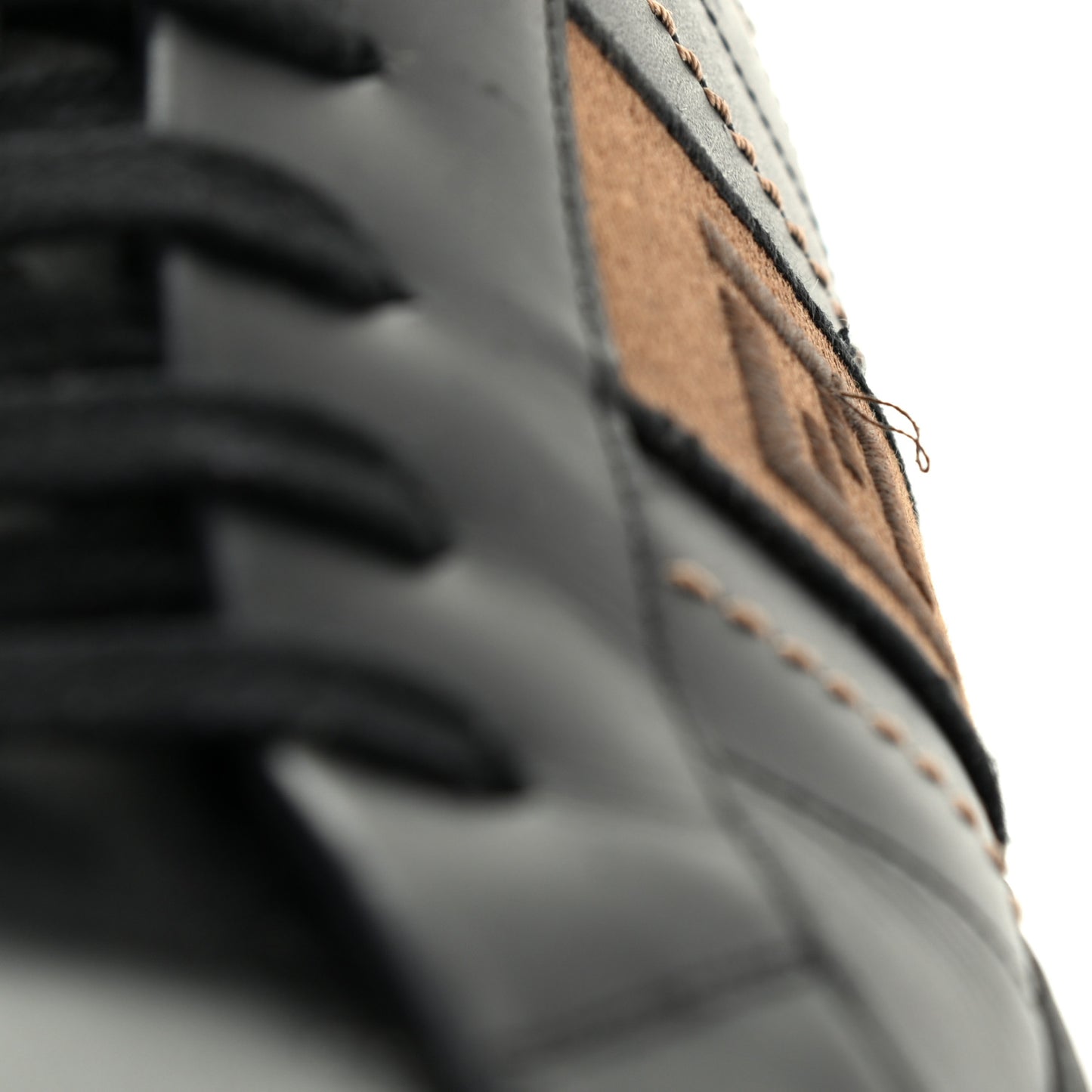 Calfskin FF Mens Low Top Sneakers 12 Black Brown