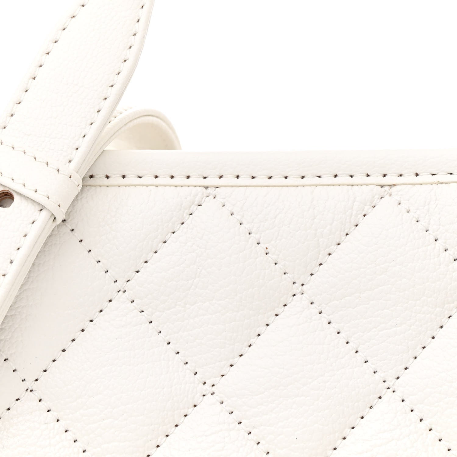 Chanel Patent Goatskin Quilted Medium Gabrielle Hobo White 8 of 18