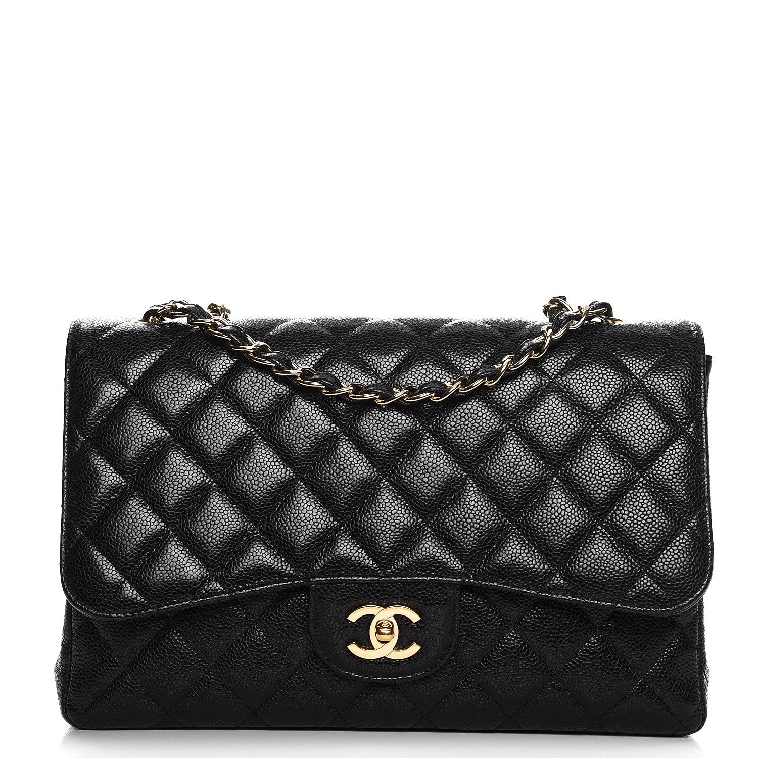 Chanel Caviar Quilted Jumbo Single Flap Black 1 of 9