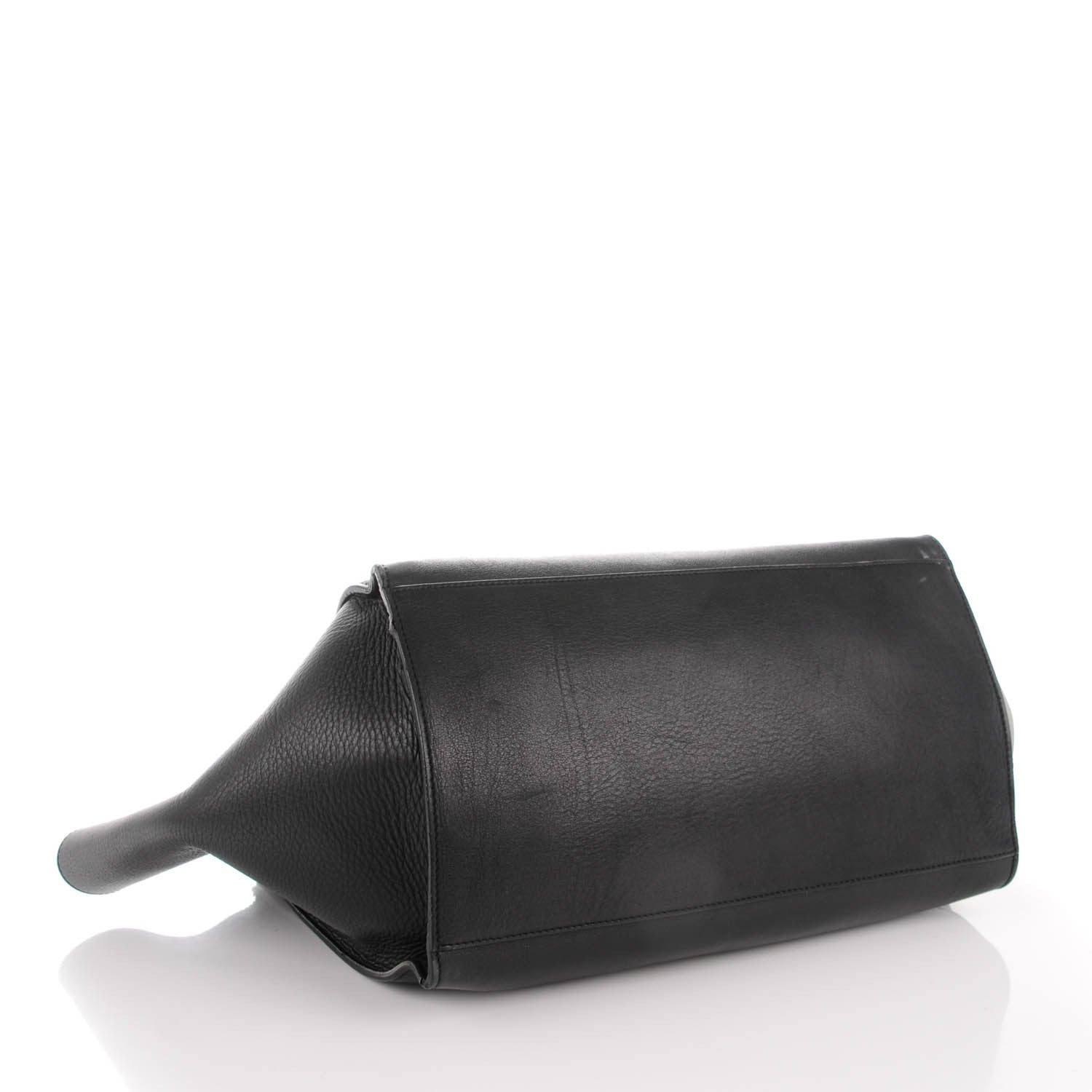 Celine Crocodile Embossed Calfskin Large Trapeze Black 4 of 10