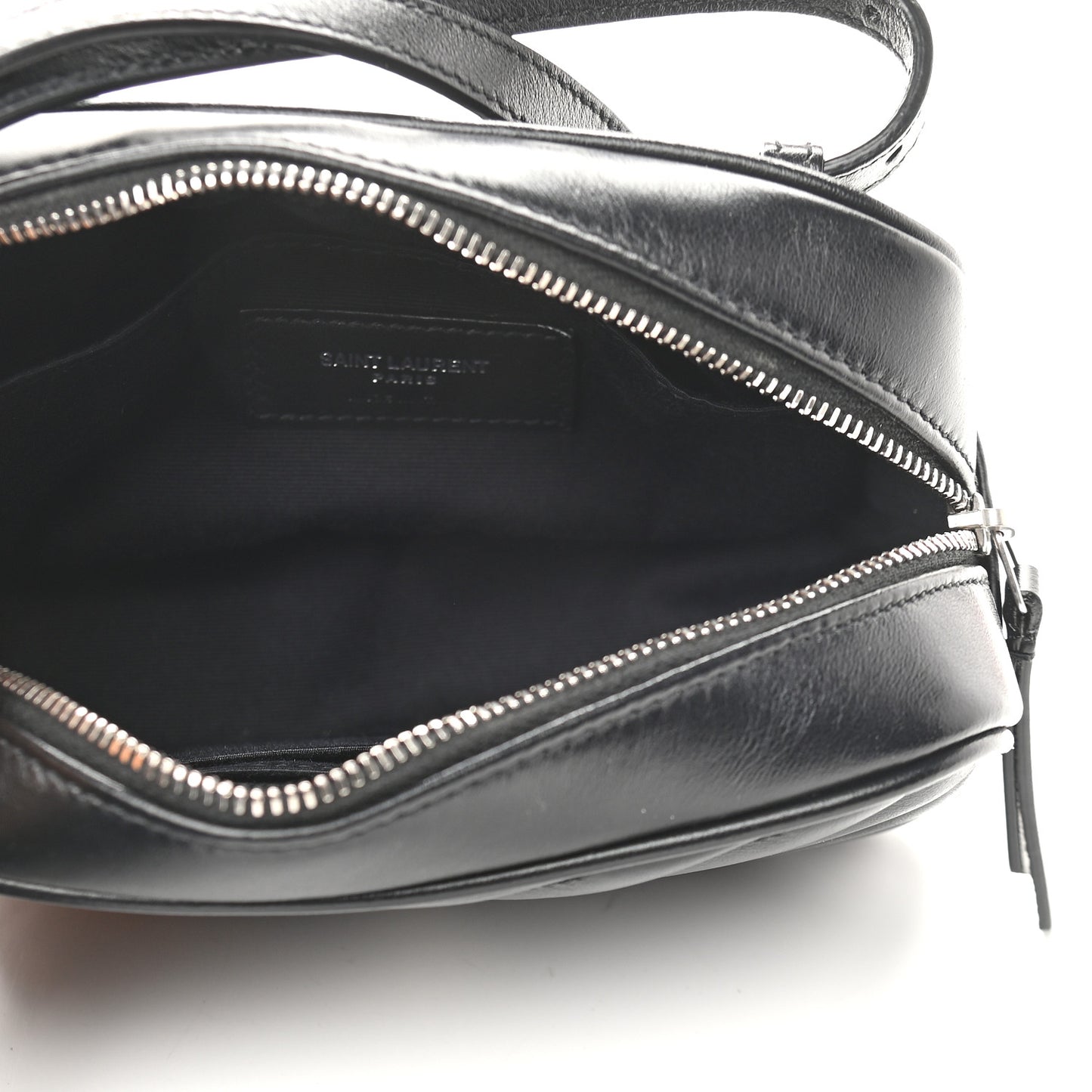 Calfskin Matelasse Monogram Lou Belt Bag Black