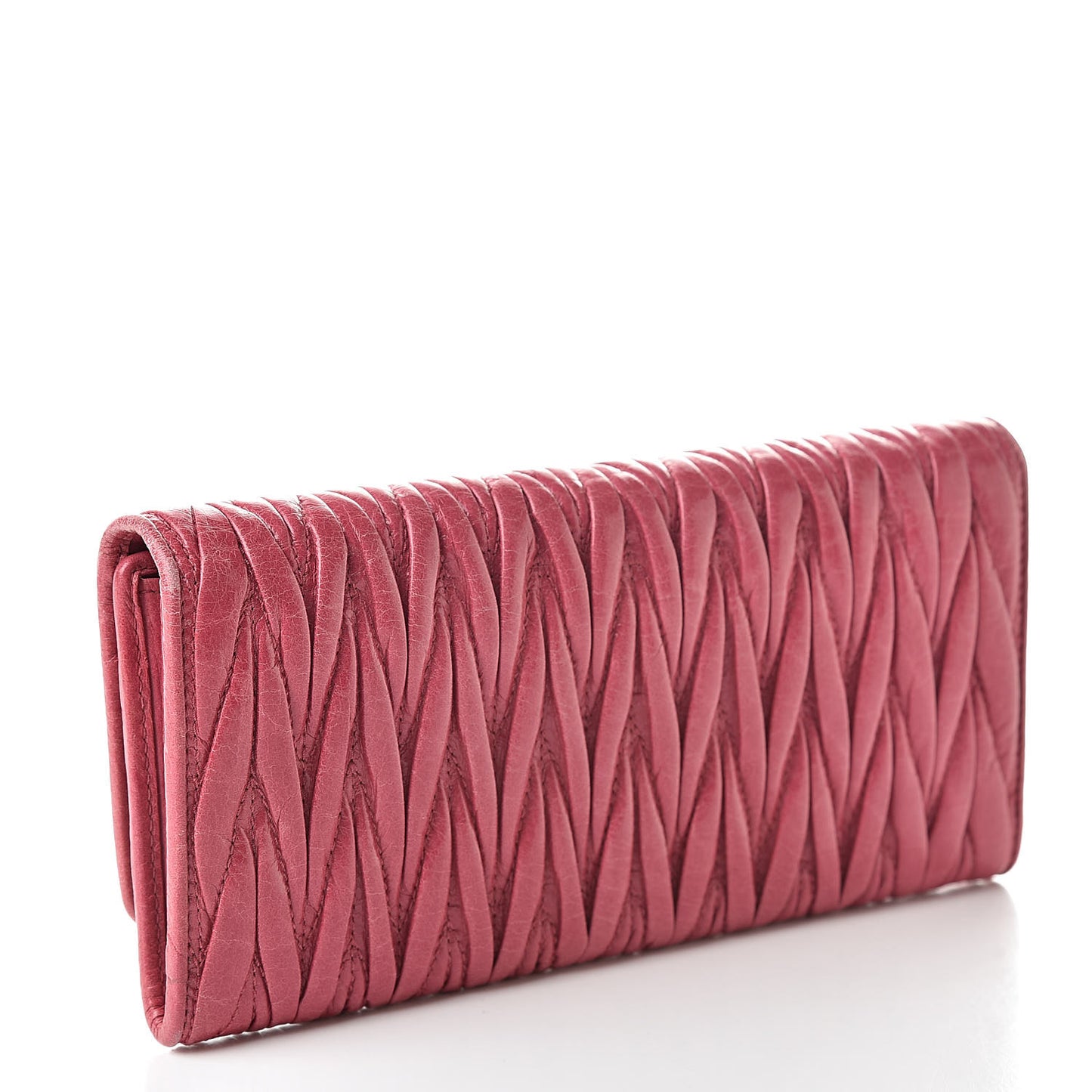 Nappa Matelasse Flap Wallet Peonia
