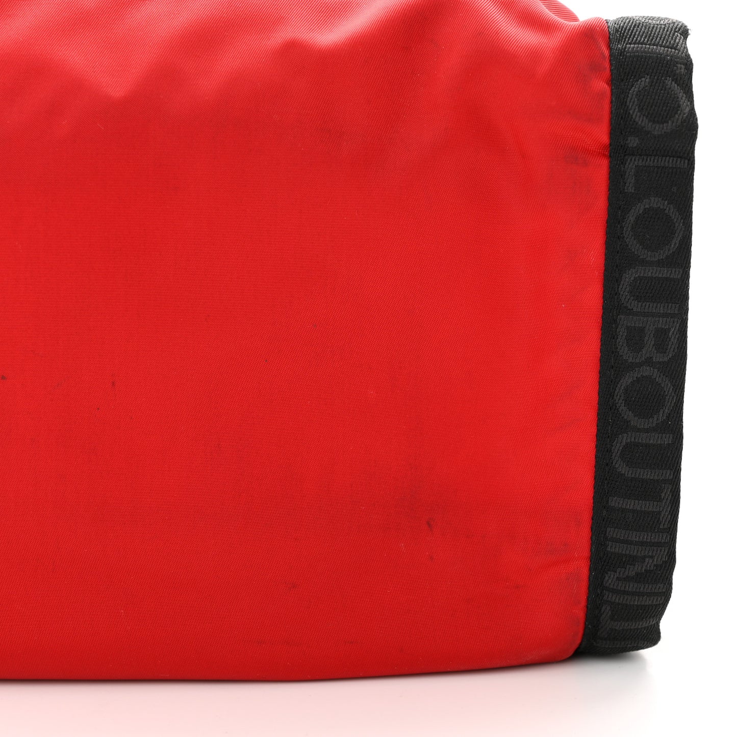 Nylon Calfskin Loubiclic Logo Tote Bag Red