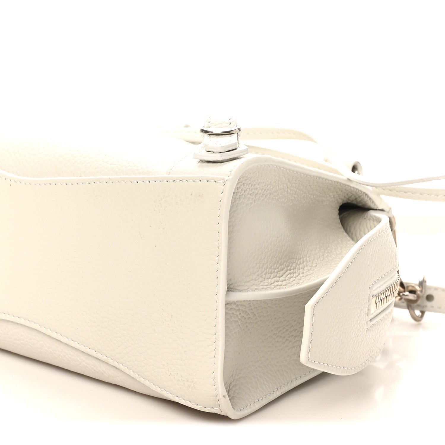 Balenciaga Grained Calfskin Neo Classic Silver Hardware Mini City White 9 of 9