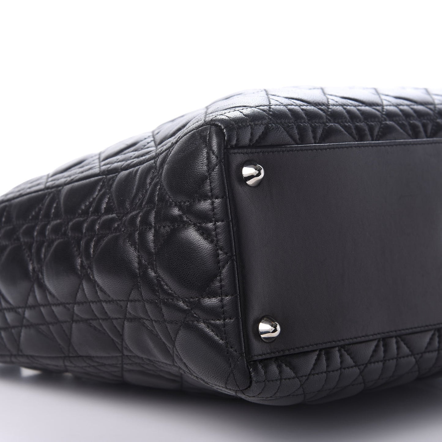 Lambskin Cannage Large Lady Dior Black