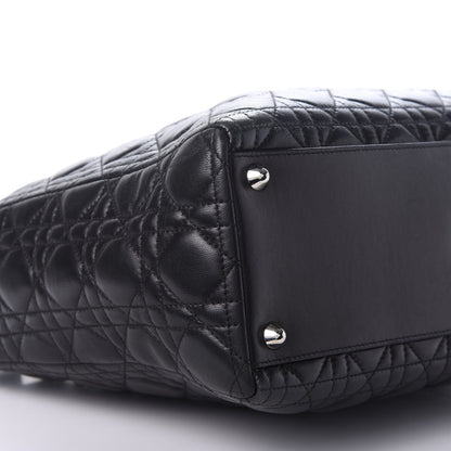 Christian Dior Lambskin Cannage Large Lady Dior Black 5 of 8
