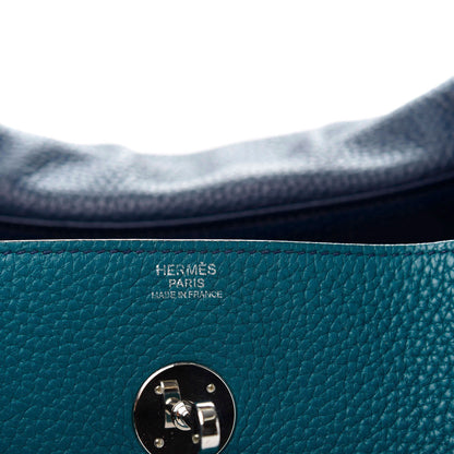 Hermes Taurillon Clemence Verso Lindy 30 Bleu Izmir Blue Saphir 11 of 12