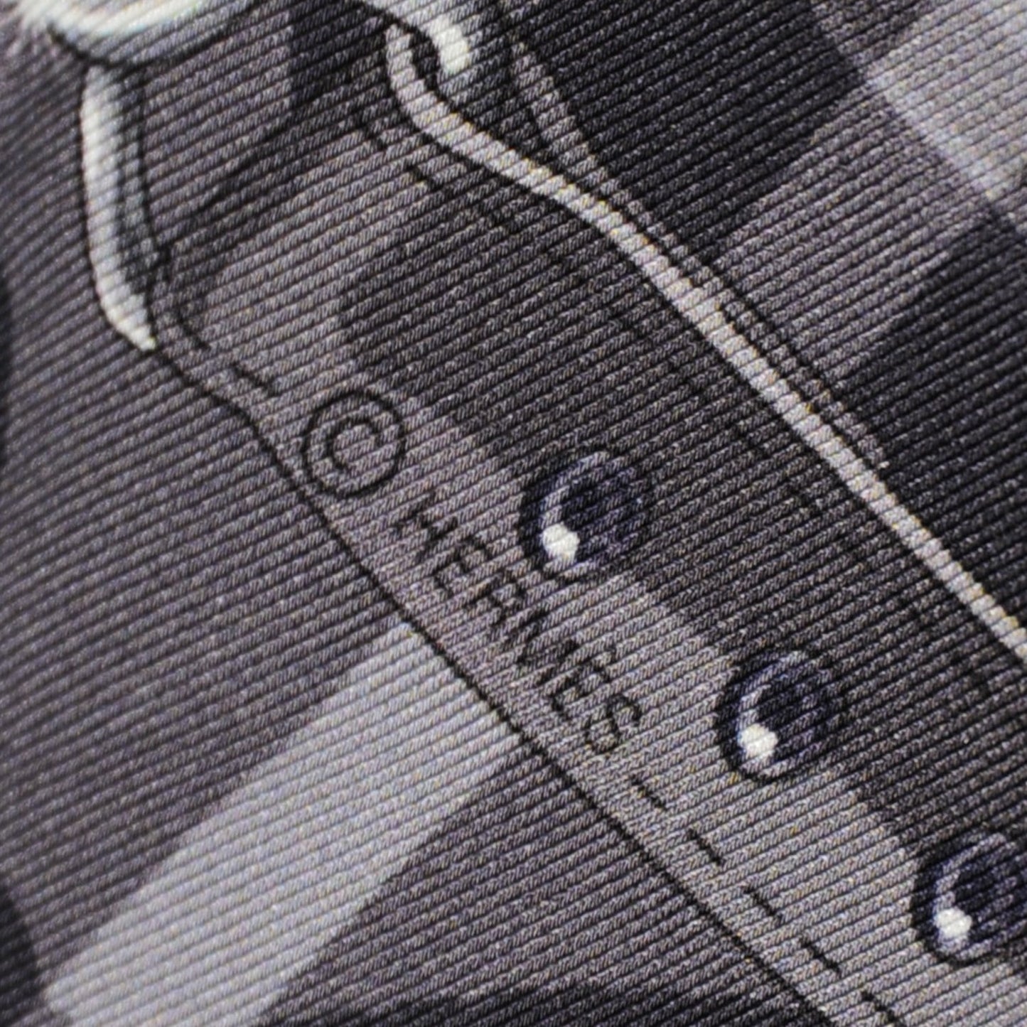 Silk C'Est La Fete Scarf 70 Gris Anthracite Gris Fonce