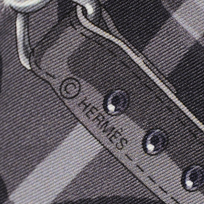 Hermes Silk C'Est La Fete Scarf 70 Gris Anthracite Gris Fonce 6 of 9