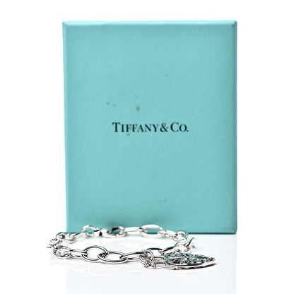 Tiffany Sterling Silver Filigree Heart Key Bracelet 5 of 5