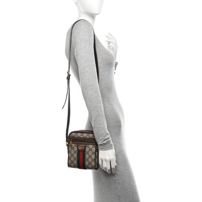 Gucci GG Supreme Monogram Web Mini Ophidia Messenger Brown 2 of 11