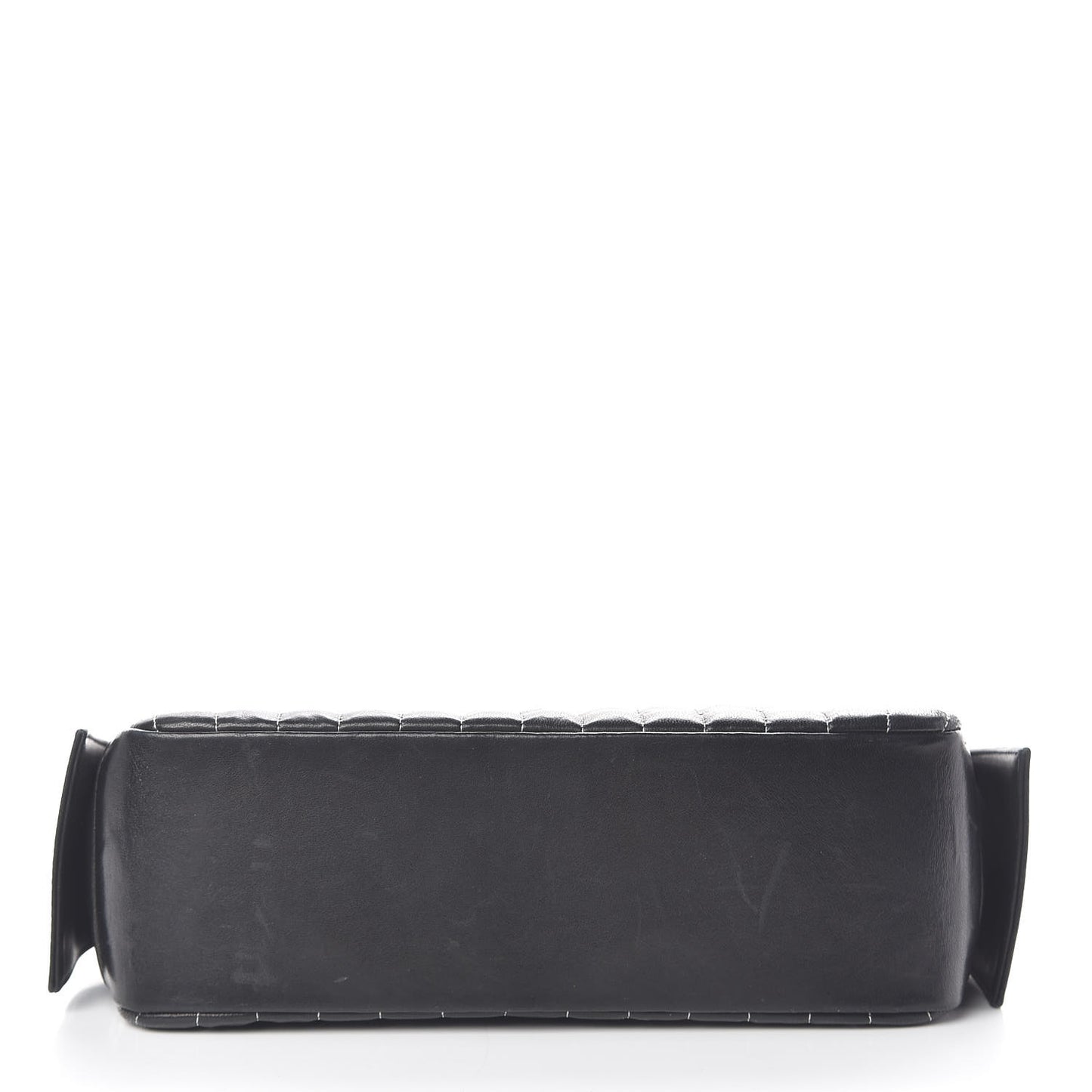 Lambskin Vertical Quilted Mademoiselle Camera Case Black