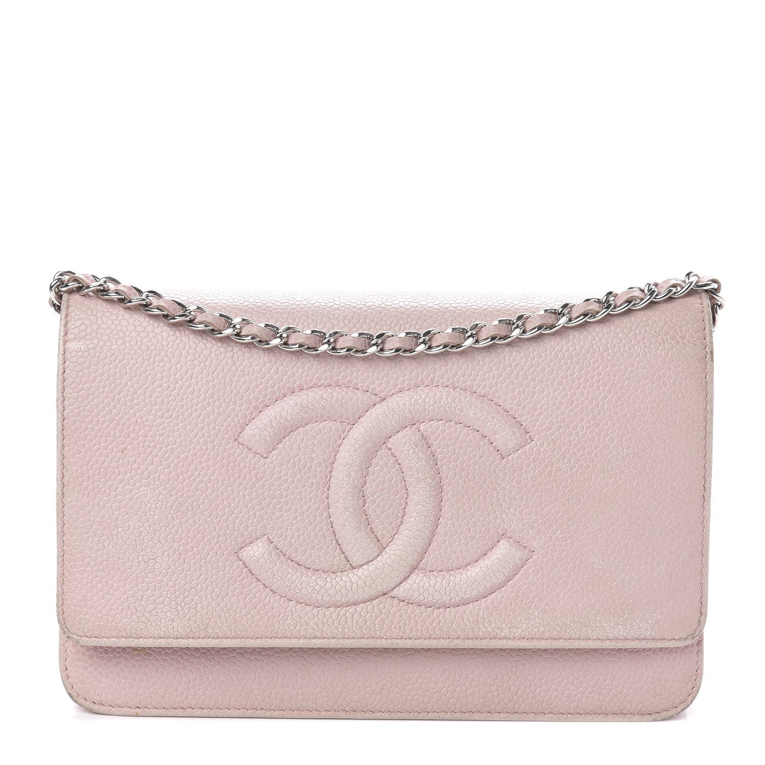 Chanel Caviar Timeless CC Wallet On Chain WOC Pink 1 of 14