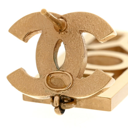 Chanel Metal Crystal CC Boy Drop Earrings Gold 5 of 6