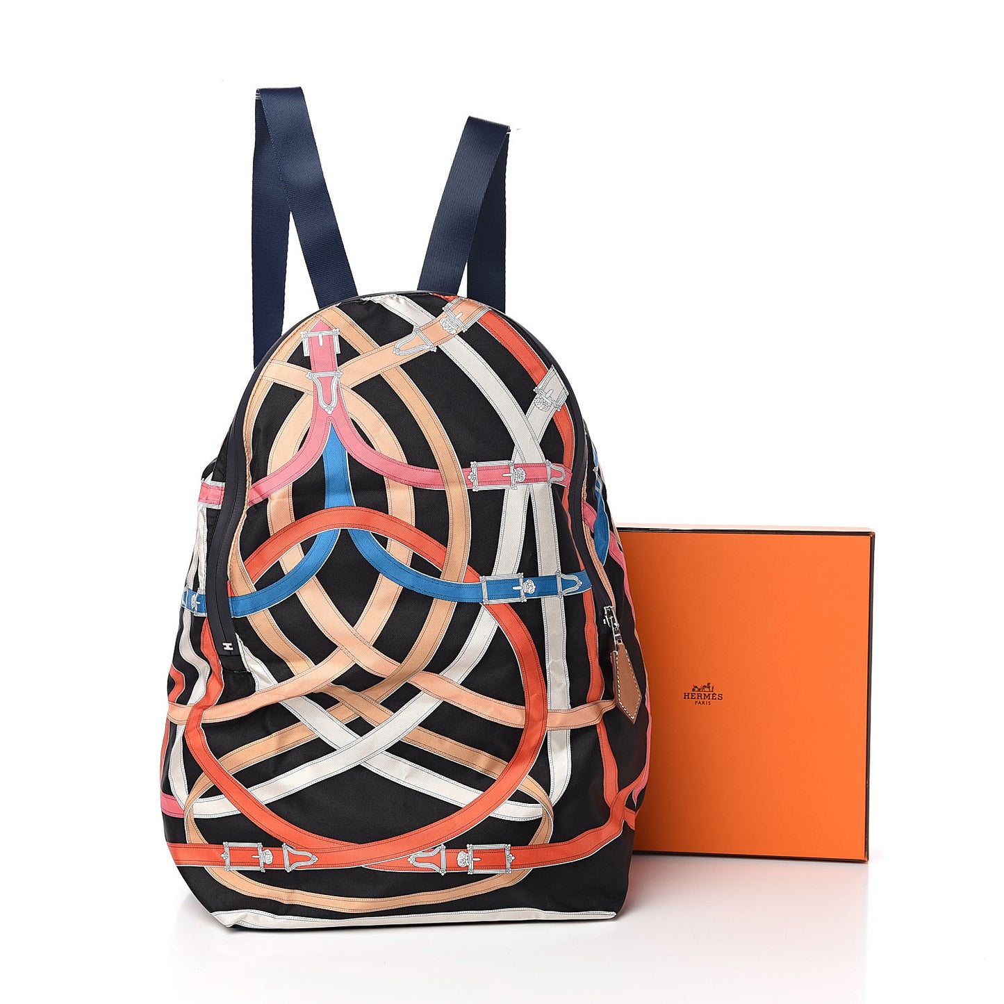 Silk Barenia Cavalcadour Airsilk Backpack Black Bleu Marine Fauve