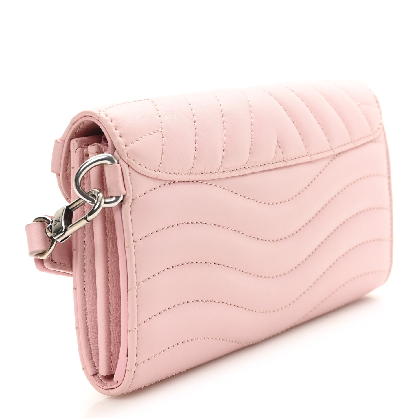 Calfskin New Wave Long Wallet Smoothie Pink