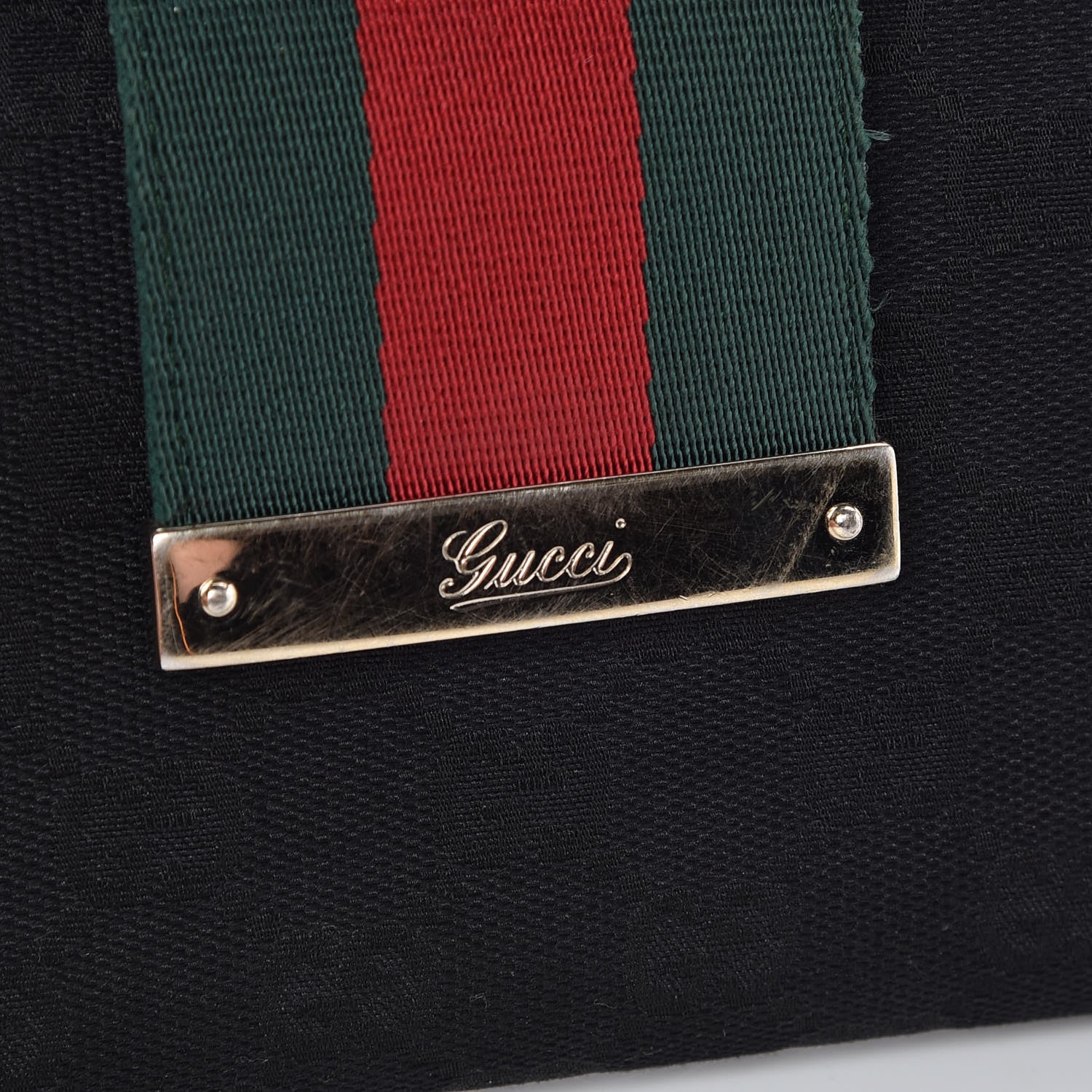 Gucci Monogram Ladies Web Continental Wallet Black 8 of 9