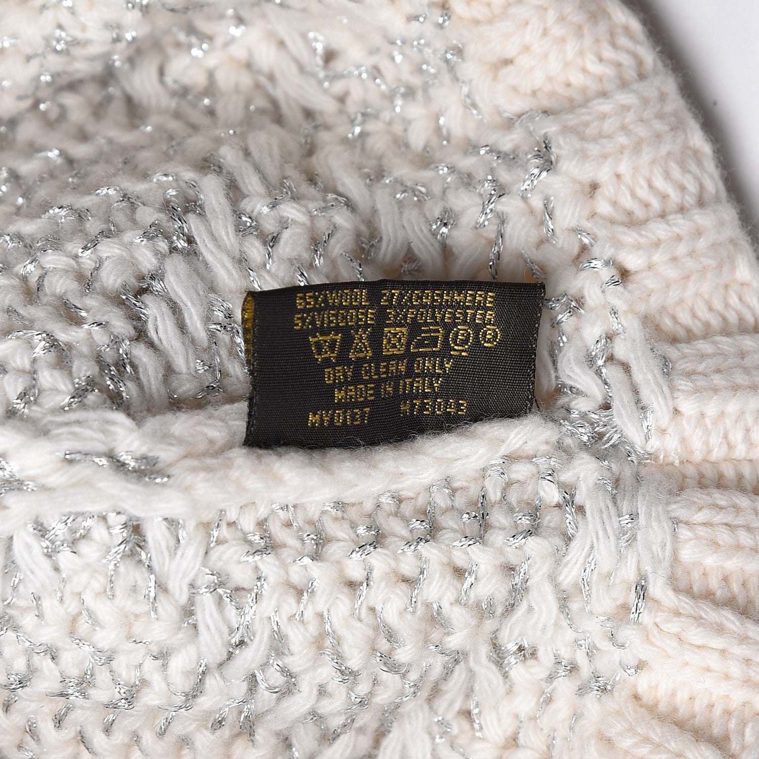 Louis Vuitton Wool Cashmere Shiny Malletage Hat Beige 5 of 5