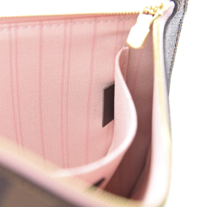 Louis Vuitton Damier Ebene Neverfull MM GM Pochette Rose Ballerine 7 of 9