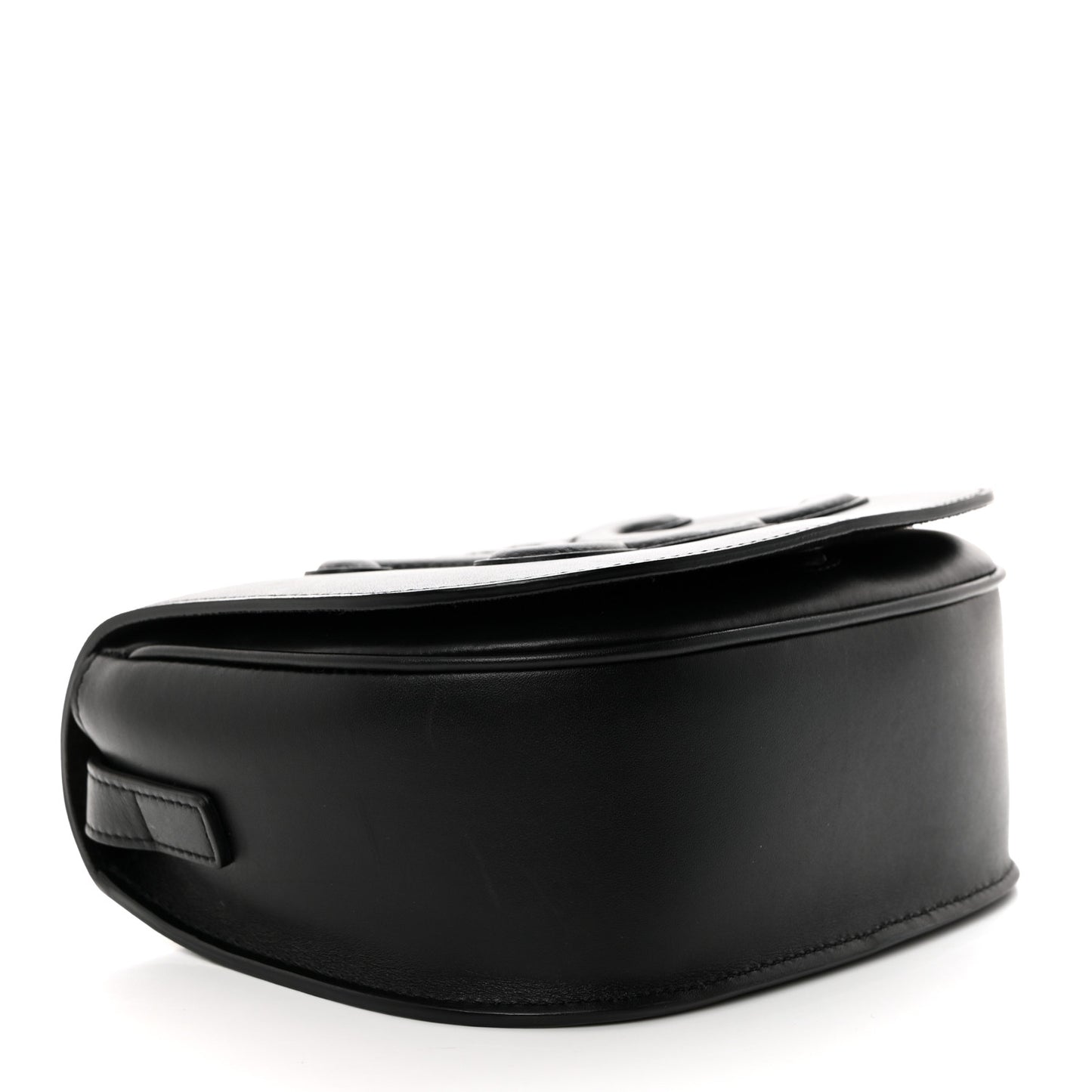 Smooth Calfskin Cuir Triomphe Folco Crossbody Bag Black