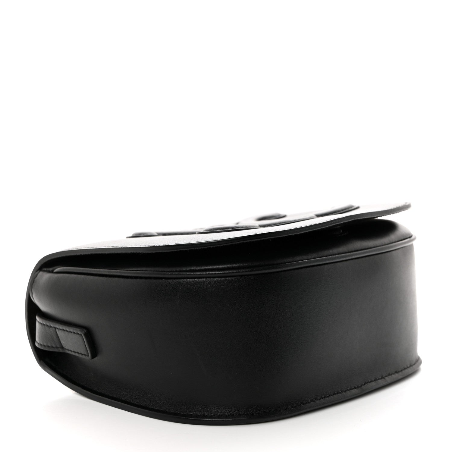Celine Smooth Calfskin Cuir Triomphe Folco Crossbody Bag Black 4 of 10