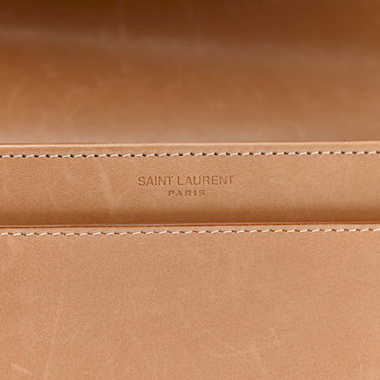 Saint Laurent Box Calfskin Monogram Medium Solferino Satchel Natural Tan 7 of 13