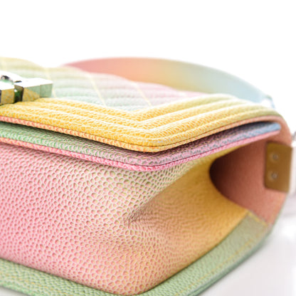 Chanel Caviar Quilted Small Cuba Rainbow Boy Flap Multicolor 9 of 11