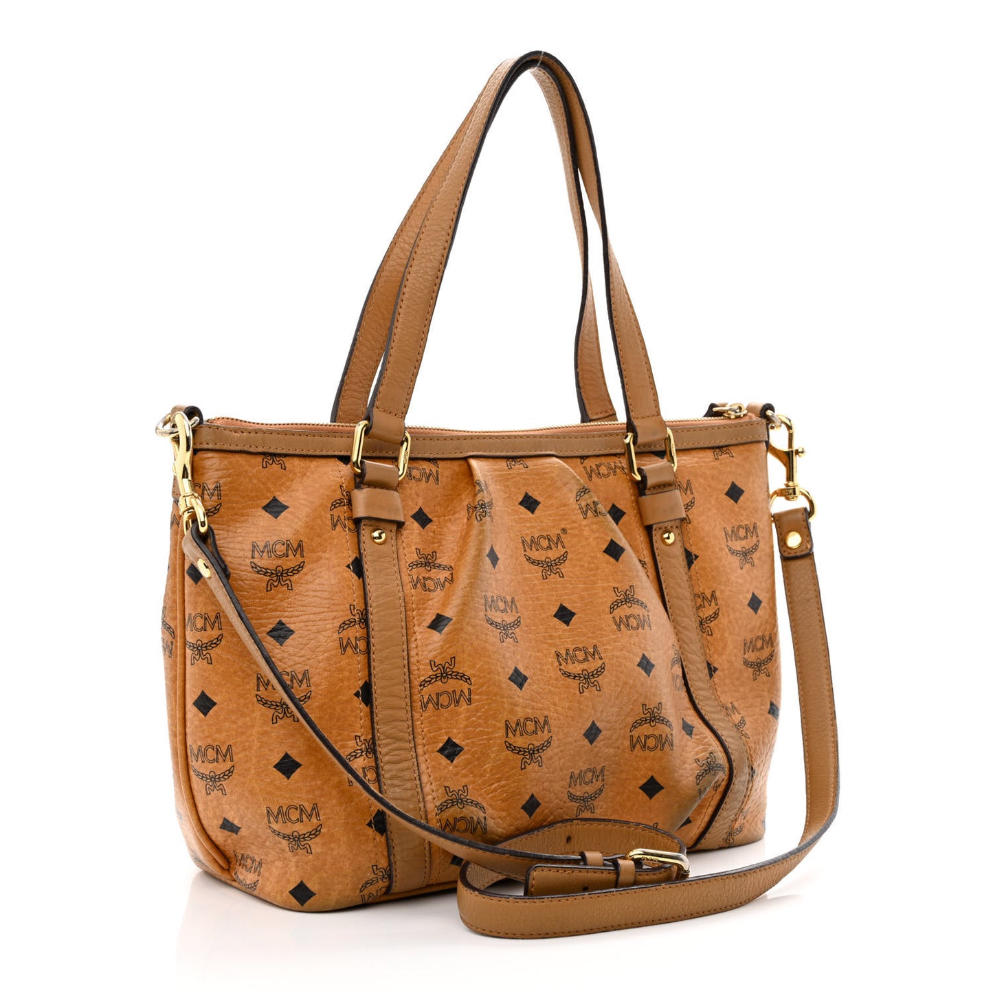 Visetos Medium Essentials Shopper Tote Cognac