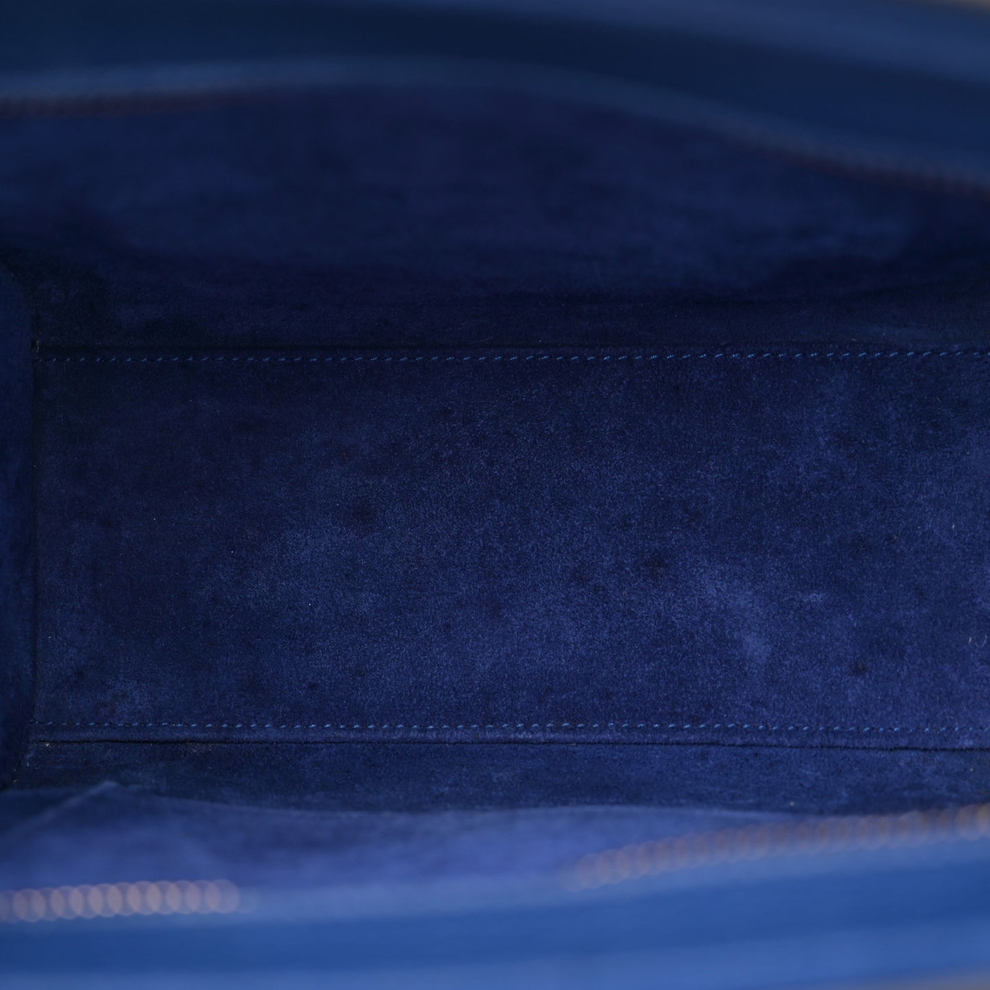 Drummed Calfskin Nano Luggage Indigo
