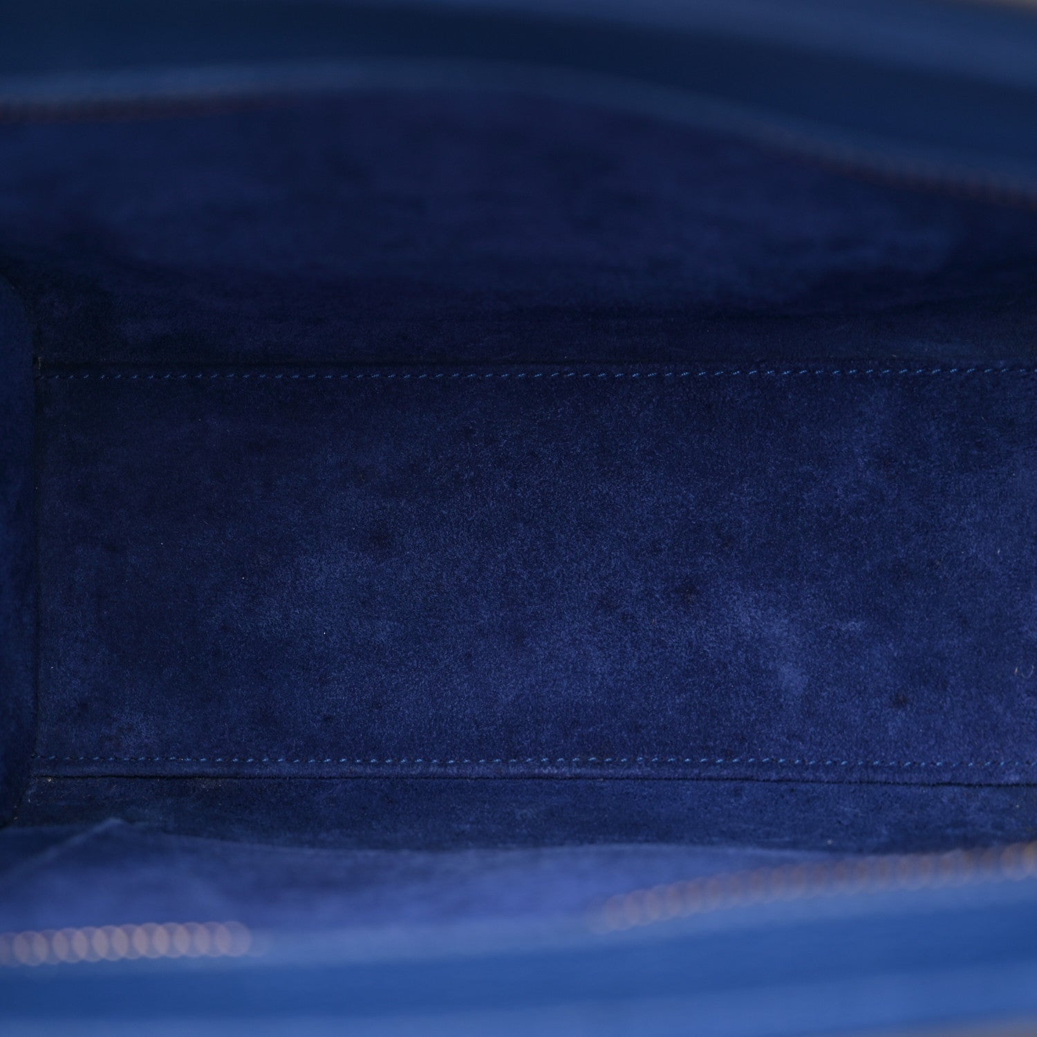 Celine Drummed Calfskin Nano Luggage Indigo 5 of 11