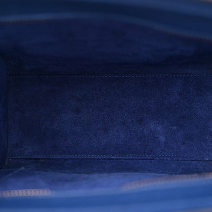 Celine Drummed Calfskin Nano Luggage Indigo 5 of 11