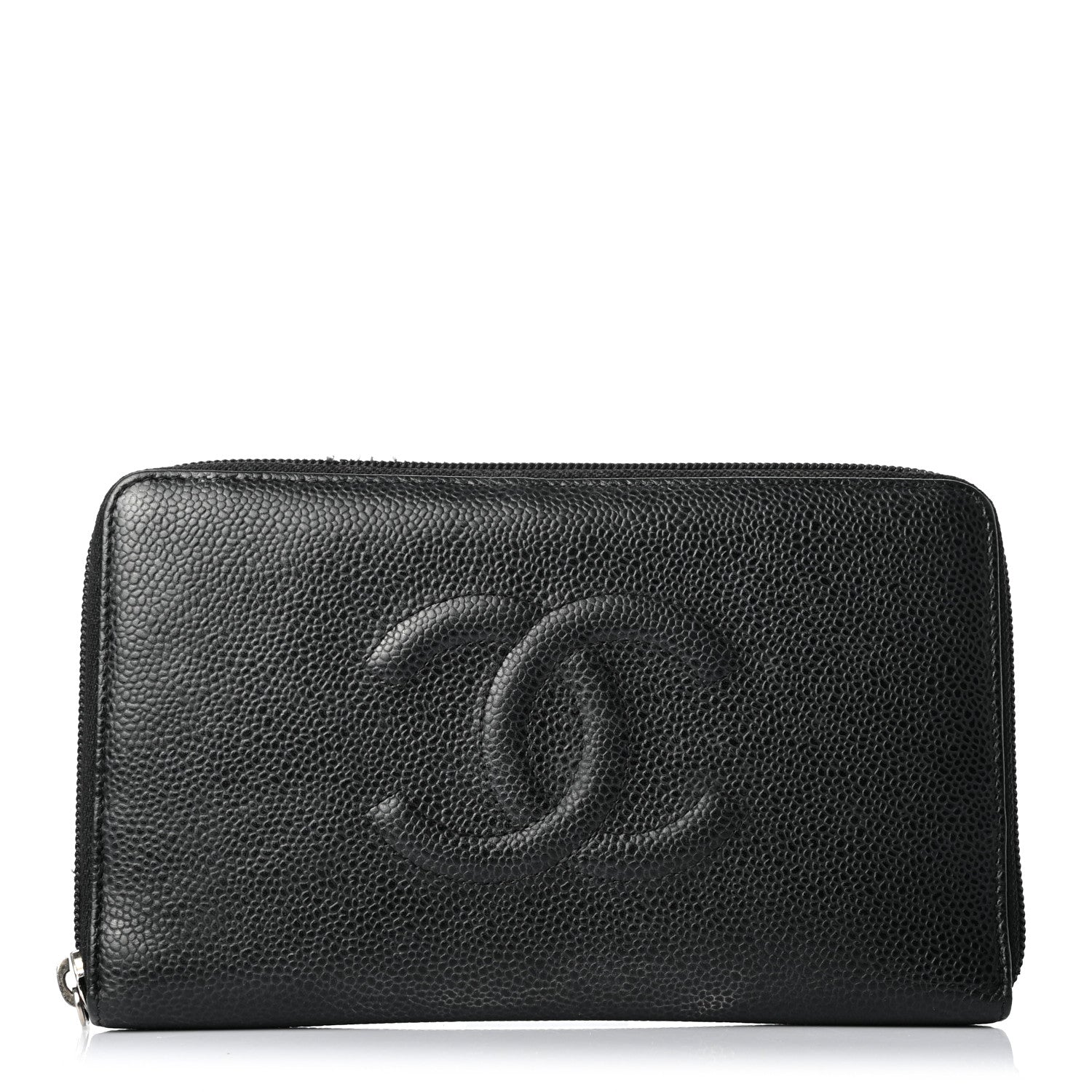 Chanel Caviar Large Timeless CC Zip Around Organizer Wallet Black 1 of 12