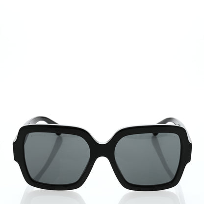Chanel Acetate Square Heart Sunglasses 5479 Black 3 of 8