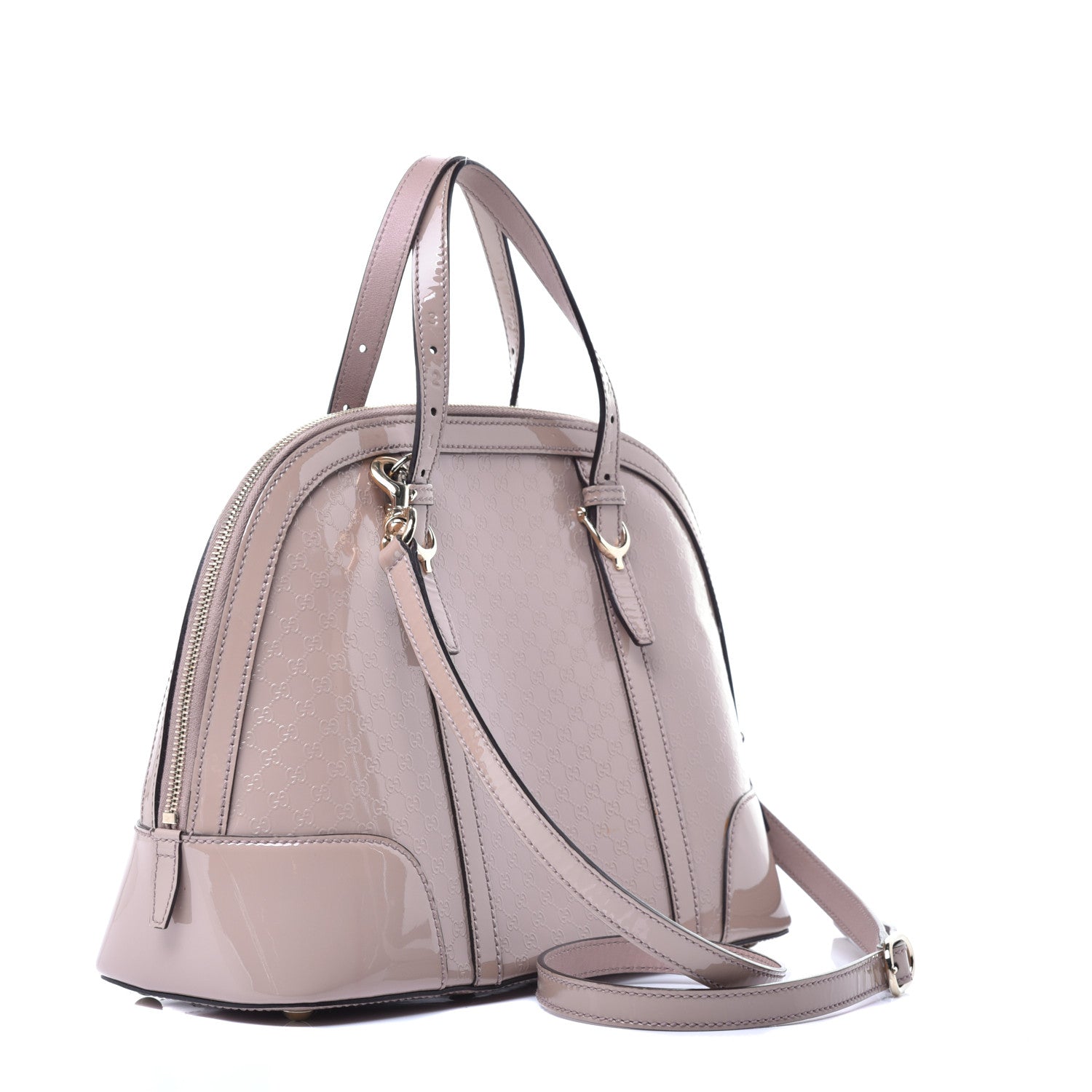 Gucci Patent Microguccissima Small Nice Top Handle Dome Bag Dark Cipria 3 of 11