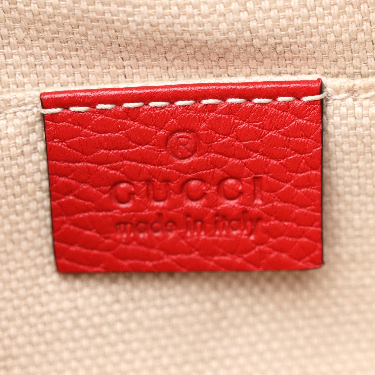 Pebbled Calfskin Small Soho Disco Bag Vibrant Red