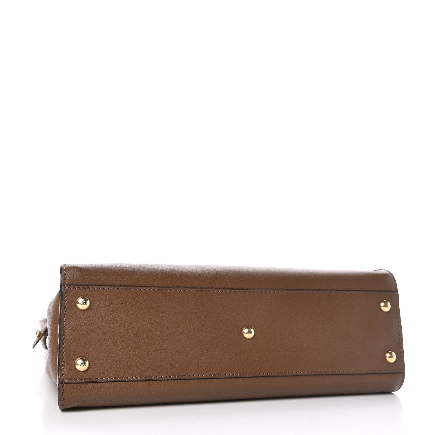 Fendi Vitello Seta Fabric Jacquard Pequin Medium Peekaboo Iconic Satchel Foresta Tobacco 5 of 16