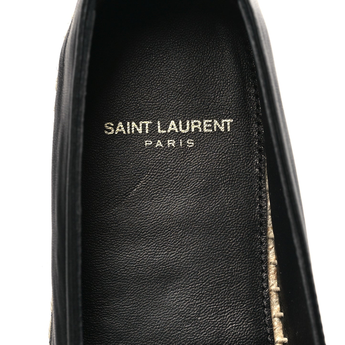 Lambskin Monogram Espadrilles 37 Black