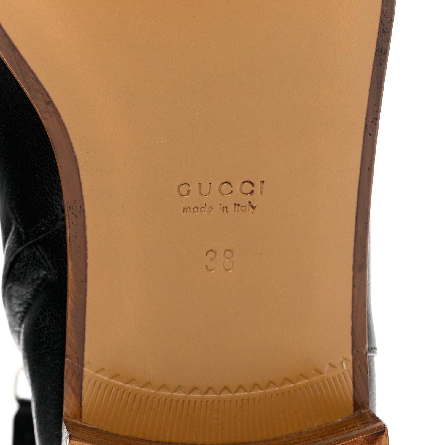 Gucci Goatskin Hills Logo Ankle Boots 38 Black 8 of 9