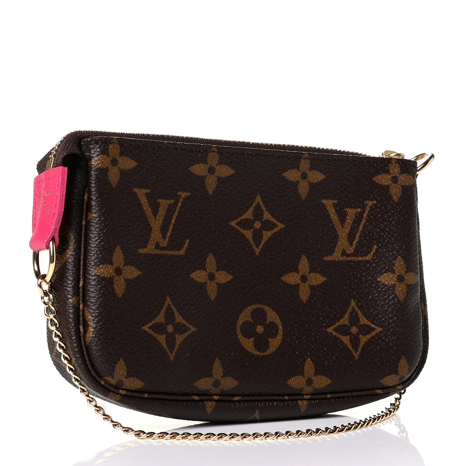 Louis Vuitton Monogram 2019 Christmas Animation Mini Courchevel Pochette Accessories Fuchsia 2 of 6