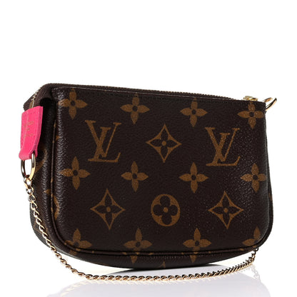 Louis Vuitton Monogram 2019 Christmas Animation Mini Courchevel Pochette Accessories Fuchsia 2 of 6