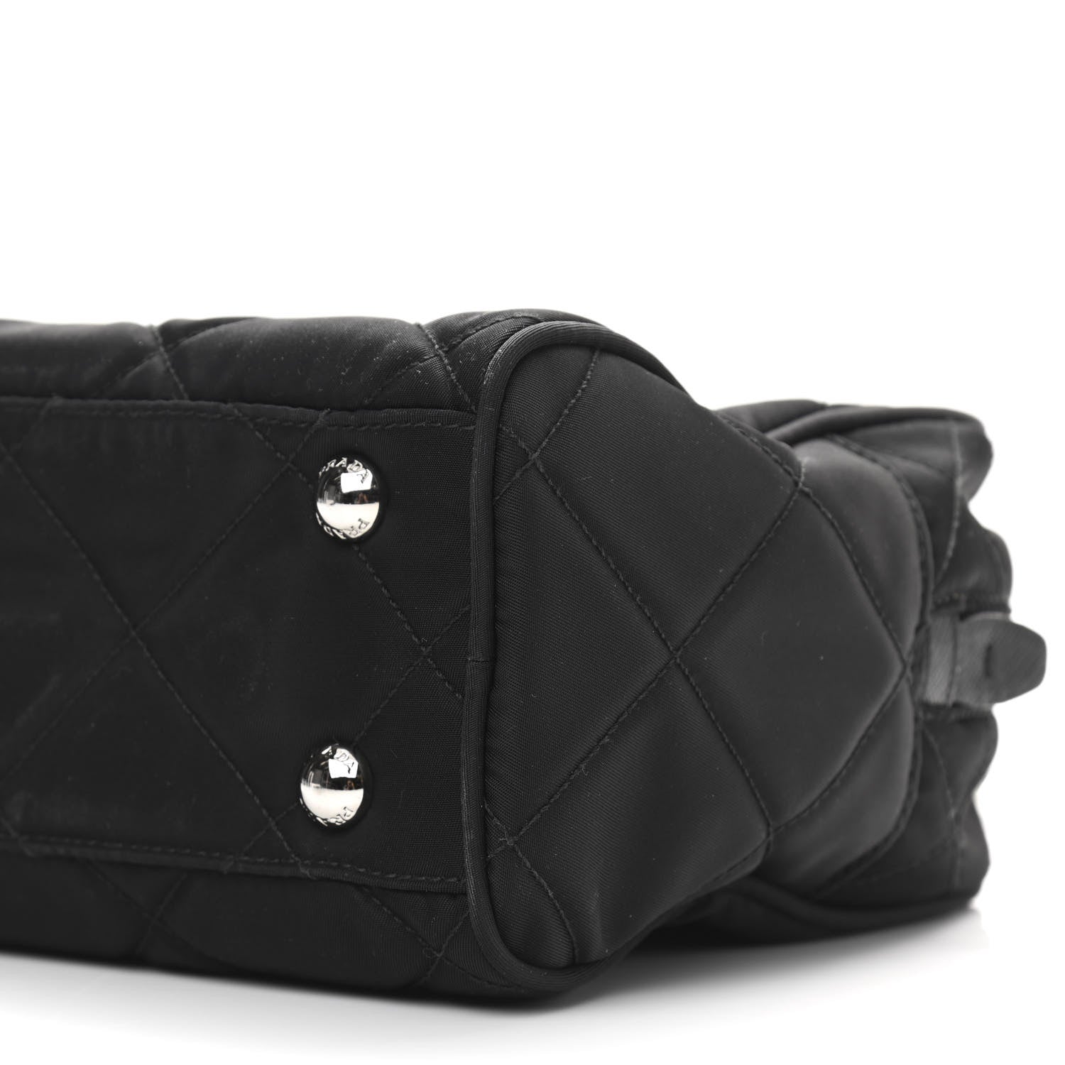 Prada Nylon Tessuto Impuntu Quilted Shoulder Bag Black 10 of 10