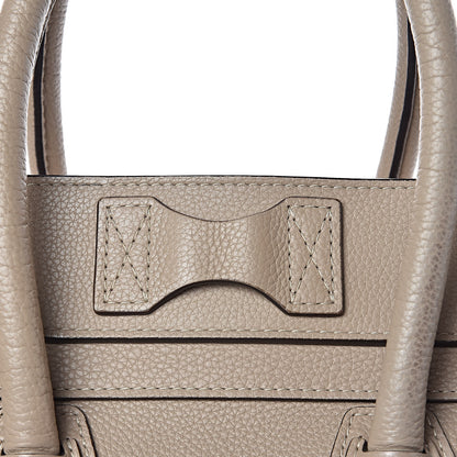 Celine Drummed Calfskin Mini Luggage Dune 14 of 17