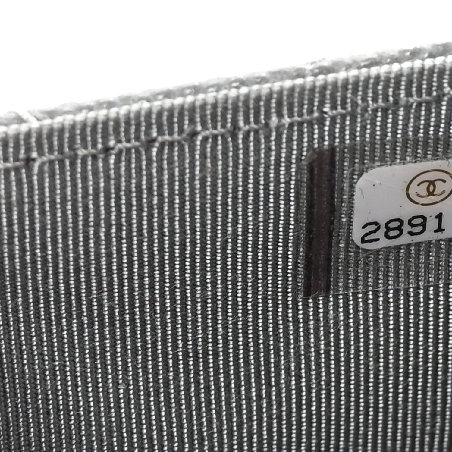 Chanel Caviar Quilted Classic Strap Pouch Grey 9 of 9
